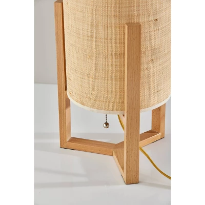 Quinn Table Lantern Natural Wood - Adesso 1 Quinn Table Lantern Natural Wood - Adesso