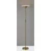 Adesso Solar Torchiere (Includes LED Light Bulb) Antique Brass: Energy-Efficient With Frosted Glass Shade, Touch Dimmer Switch, ETL Listed
