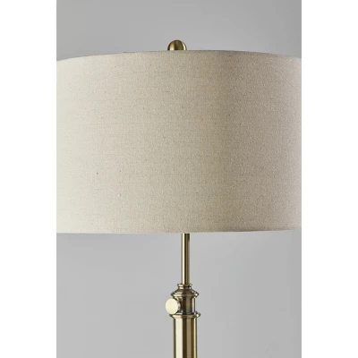 Barton Floor Lamp Antique Brass - Adesso 3 Barton Floor Lamp Antique Brass - Adesso - Image 3