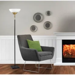 300W Noah Torchiere Black - Adesso 5 300W Noah Torchiere Black - Adesso -Adesso GUEST 11109a17 2efd 438a af7a 47bbb6babb14