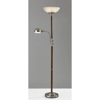 Lexington Combo Floor Lamp Black - Adesso 1 Lexington Combo Floor Lamp Black - Adesso