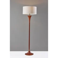Rebecca Floor Lamp Walnut Rubberwood With Antique Brass Accent - Adesso 9 Rebecca Floor Lamp Walnut Rubberwood With Antique Brass Accent - Adesso -Adesso GUEST 1433fa34 df66 4152 9023 7eb872f7e287