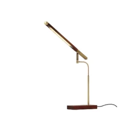 LED Barrett Desk Lamp Walnut/Brass (Includes LED Light Bulb) - Adesso 12 LED Barrett Desk Lamp Walnut/Brass (Includes LED Light Bulb) - Adesso -Adesso GUEST 1aa2b6f7 e33a 40e5 9c80 0140f5c6bb56