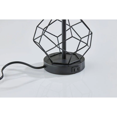 Adesso Chiara 2 Piece Bonus Pack Black: Contemporary Metal Cage Base, White Drum Shades, ETL Listed, No Assembly Required 5 Adesso Chiara 2 Piece Bonus Pack Black: Contemporary Metal Cage Base, White Drum Shades, ETL Listed, No Assembly Required - Image 5