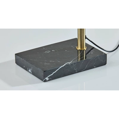 Adesso Cullen Desk Lamp: Marble Base, ETL Listed, Touch Sensor, 24" Metal Cylinder Shade 2 Adesso Cullen Desk Lamp: Marble Base, ETL Listed, Touch Sensor, 24" Metal Cylinder Shade - Image 2