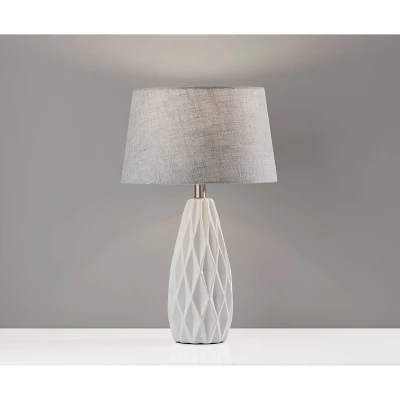2pc Joan Table Lamps Bonus White - Adesso: Ceramic Base, Cone Shade, No Assembly Required 3 2pc Joan Table Lamps Bonus White - Adesso: Ceramic Base, Cone Shade, No Assembly Required - Image 3