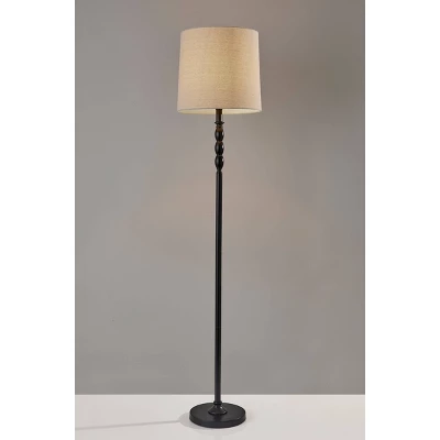 58" 3-way William Floor Lamp Black - Adesso 4 58" 3-way William Floor Lamp Black - Adesso - Image 4