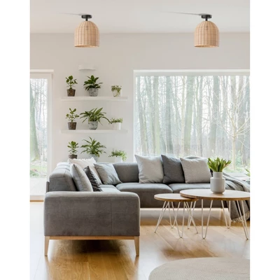 Bahama Flush Mount Pendant Dark Bronze - Adesso 1 Bahama Flush Mount Pendant Dark Bronze - Adesso