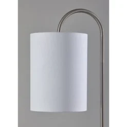 Adesso Amira Shelf Floor Lamp Steel: 64" High With Storage Shelves, ETL Listed, Polyester Shade