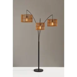 82" Cabana Collection 3-Arm Arc Lamp Black - Adesso 21 82" Cabana Collection 3-Arm Arc Lamp Black - Adesso -Adesso GUEST 2c36ef26 ab03 43fc 9cab 87550266dec7