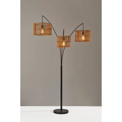 82" Cabana Collection 3-Arm Arc Lamp Black - Adesso 11 82" Cabana Collection 3-Arm Arc Lamp Black - Adesso - Image 11