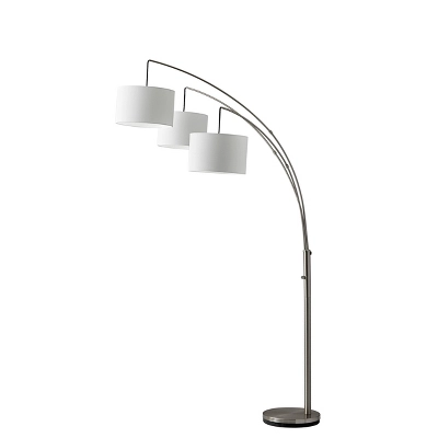 Trinity Arc Lamp Brushed Steel - Adesso 4 Trinity Arc Lamp Brushed Steel - Adesso - Image 4