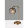 Adesso Camden Desk Lamp Antique Brass: ETL Listed, Glass Shade, Metal Body, No Assembly Required