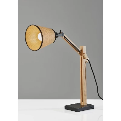 Walden Natural Wood Table Lamp Black - Adesso 1 Walden Natural Wood Table Lamp Black - Adesso