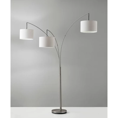 Trinity Arc Lamp Brushed Steel - Adesso 2 Trinity Arc Lamp Brushed Steel - Adesso - Image 2