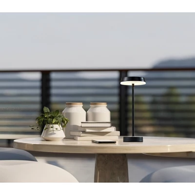 Adesso Tommy Cordless Table Lamp (Includes LED Light Bulb) Black: Modern Desk Lamp, Touch Sensor, 3-Way Dimming, UL Listed, Metal Shade 8 Adesso Tommy Cordless Table Lamp (Includes LED Light Bulb) Black: Modern Desk Lamp, Touch Sensor, 3-Way Dimming, UL Listed, Metal Shade - Image 8