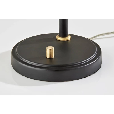 Adesso Walker Desk Lamp (Includes Light Bulb) Antique Brass: ETL Listed, Glass Shade, Metal Body, 1-Way Switch 2 Adesso Walker Desk Lamp (Includes Light Bulb) Antique Brass: ETL Listed, Glass Shade, Metal Body, 1-Way Switch - Image 2