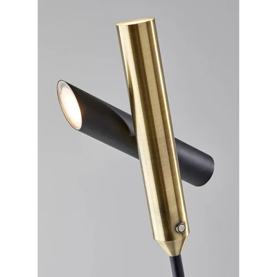 LED Vega Torchiere Black/Brass (Includes LED Light Bulb) - Adesso 6 LED Vega Torchiere Black/Brass (Includes LED Light Bulb) - Adesso - Image 6