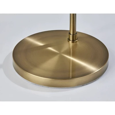 Adesso Camden Arc Lamp Antique Brass: Smoked Glass Globe, Mid-Century Modern Design, ETL Listed 1 Adesso Camden Arc Lamp Antique Brass: Smoked Glass Globe, Mid-Century Modern Design, ETL Listed