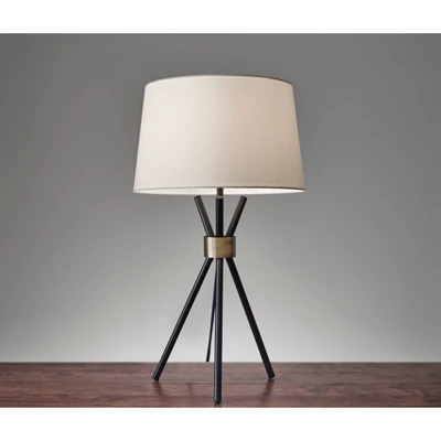 25.5" Benson Table Lamp Black - Adesso 1 25.5" Benson Table Lamp Black - Adesso