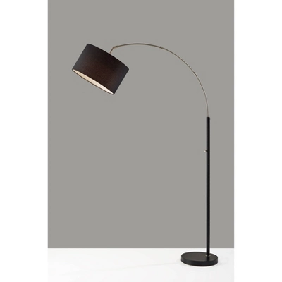 Preston Arc Lamp Brushed Steel Black - Adesso 2 Preston Arc Lamp Brushed Steel Black - Adesso - Image 2