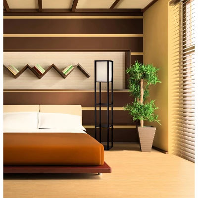 63" Wright Shelf Floor Lamp - Adesso 1 63" Wright Shelf Floor Lamp - Adesso