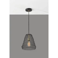 Sheridan Pendant With Antique Brass Accent Black - Adesso 3 Sheridan Pendant With Antique Brass Accent Black - Adesso -Adesso GUEST 53e9fc01 37c1 44d1 8dac a1d5875df6dd