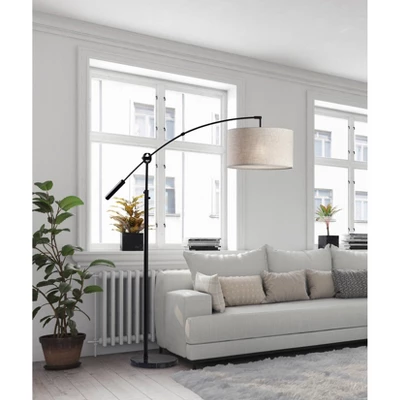 Adler Arc Floor Lamp Black - Adesso 1 Adler Arc Floor Lamp Black - Adesso