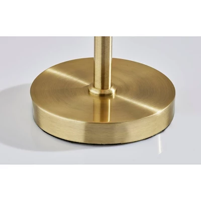 Adesso Claremont Table Lamp Antique Brass: Off-White Linen Shade, Dual Pull Chain, ETL Listed 2 Adesso Claremont Table Lamp Antique Brass: Off-White Linen Shade, Dual Pull Chain, ETL Listed - Image 2