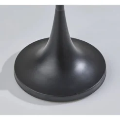 Adesso Eli Floor Lamp Black: 60" Tall, White Linen Shade, 3-Way Rotary Switch, UL Listed