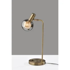 Adesso Starling Desk Lamp (Includes LED Light Bulb) Brass: Modern Glass Shade, ETL Listed, 3000K Warm Light 5 Adesso Starling Desk Lamp (Includes LED Light Bulb) Brass: Modern Glass Shade, ETL Listed, 3000K Warm Light -Adesso GUEST 5dd6b316 00b3 4666 b837 d0e38d3c4c9c
