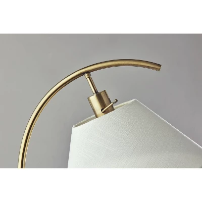 Jerome Floor Lamp Black/Antique Brass - Adesso 5 Jerome Floor Lamp Black/Antique Brass - Adesso - Image 5