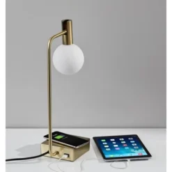 Windsor Charge Table Lamp Antique Brass (Includes LED Light Bulb) - Adesso 6 Windsor Charge Table Lamp Antique Brass (Includes LED Light Bulb) - Adesso -Adesso GUEST 63a3842e 53ff 4169 8f97 666bd08d019b