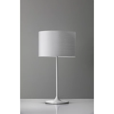 22.5" Oslo Collection Table Lamp White - Adesso: Scandinavian Design, Metal Base, Japanese Paper Shade 1 22.5" Oslo Collection Table Lamp White - Adesso: Scandinavian Design, Metal Base, Japanese Paper Shade