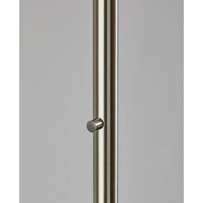 Adesso Rigley Arc Lamp Steel: Modern Polyester Shade, ETL Listed, Metal Body, 71" Height 3 Adesso Rigley Arc Lamp Steel: Modern Polyester Shade, ETL Listed, Metal Body, 71" Height - Image 3