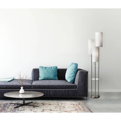 68" Trio Floor Lamp Silver - Adesso 5 68" Trio Floor Lamp Silver - Adesso - Image 5