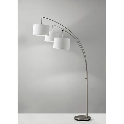 Trinity Arc Lamp Brushed Steel - Adesso 3 Trinity Arc Lamp Brushed Steel - Adesso - Image 3
