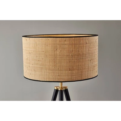 Jackson Floor Lamp Black Wood - Adesso 1 Jackson Floor Lamp Black Wood - Adesso
