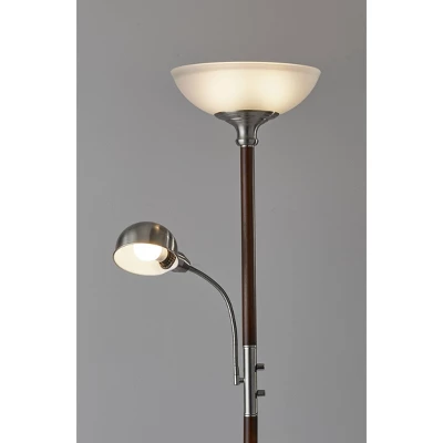 Lexington Combo Floor Lamp Black - Adesso 2 Lexington Combo Floor Lamp Black - Adesso - Image 2