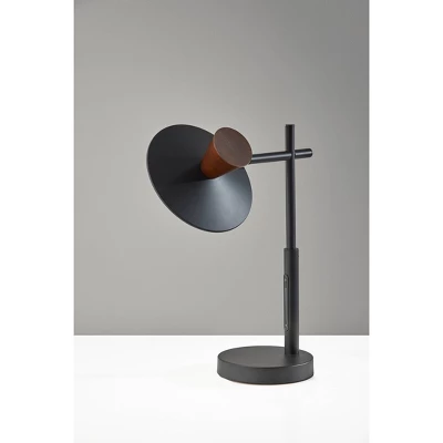 Elmore Table Lamp With Smart Switch Black (Includes LED Light Bulb) - Adesso 2 Elmore Table Lamp With Smart Switch Black (Includes LED Light Bulb) - Adesso - Image 2
