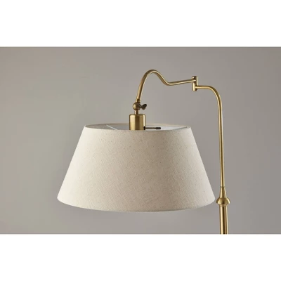 Rodeo Floor Lamp Antique Brass - Adesso 2 Rodeo Floor Lamp Antique Brass - Adesso - Image 2
