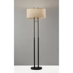 Duet Floor Lamp Antique Bronze - Adesso -Adesso GUEST 7a79ae2e e42e 4146 bc76 fda0117607f6