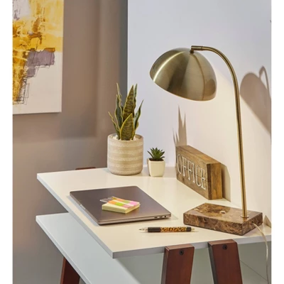 Paxton Desk Lamp Antique Brass - Adesso 4 Paxton Desk Lamp Antique Brass - Adesso - Image 4