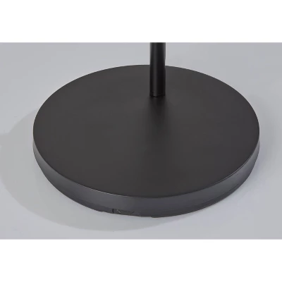 Adesso Ronan Arc Lamp (Includes LED Light Bulb) With Smart Switch Black: ETL Listed, Dimmable Glass Shade, Steel Body 2 Adesso Ronan Arc Lamp (Includes LED Light Bulb) With Smart Switch Black: ETL Listed, Dimmable Glass Shade, Steel Body - Image 2