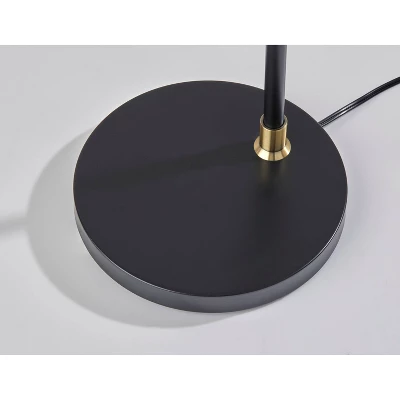 Matthew Floor Lamp Black/Antique Brass - Adesso 4 Matthew Floor Lamp Black/Antique Brass - Adesso - Image 4