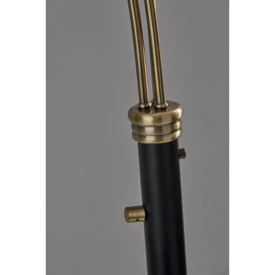 3 Arm Bergen Arc Lamp Black - Adesso 2 3 Arm Bergen Arc Lamp Black - Adesso - Image 2