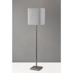 Estelle Floor Lamp Brushed Steel - Adesso -Adesso GUEST 843c2fb2 461f 4db5 9c1f 7a53a77ddce1