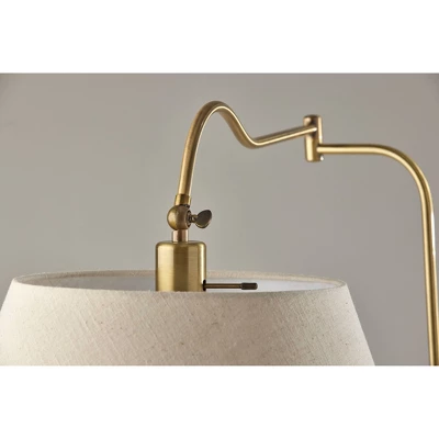 Rodeo Floor Lamp Antique Brass - Adesso 4 Rodeo Floor Lamp Antique Brass - Adesso - Image 4