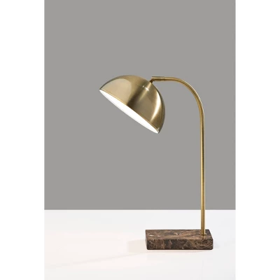 Paxton Desk Lamp Antique Brass - Adesso 1 Paxton Desk Lamp Antique Brass - Adesso