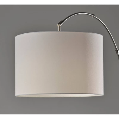 Adesso Rigley Arc Lamp Steel: Modern Polyester Shade, ETL Listed, Metal Body, 71" Height 6 Adesso Rigley Arc Lamp Steel: Modern Polyester Shade, ETL Listed, Metal Body, 71" Height - Image 6
